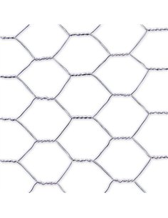 Malla metalica de triple torsion galvanizada cuadro: 19x0,7mm / 1x5m