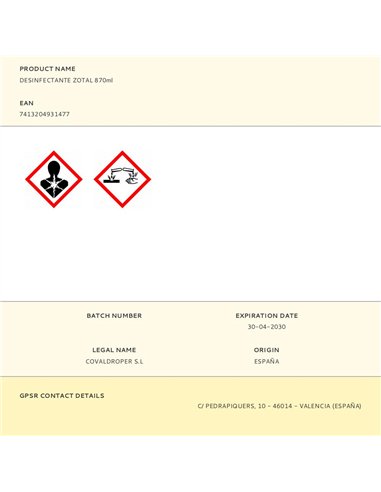 Desinfectante zotal 870ml