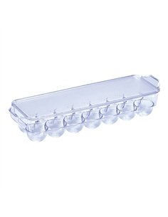 Huevera con tapa para 14 huevos 37 x 11,5 x 8 cm