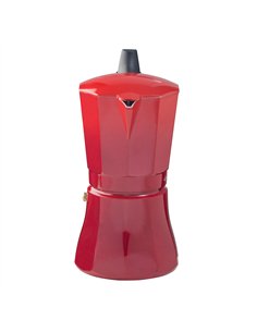 Cafetera petra roja de aluminio de 6 tazas 2