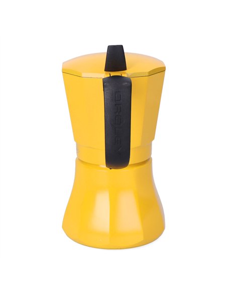 Cafetera petra mostaza de aluminio de 6 tazas