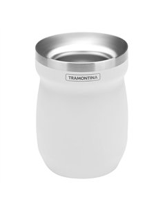 Recipiente para mate de acero inoxidable blanco 240 ml