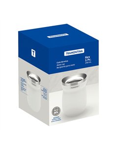 Recipiente para mate de acero inoxidable blanco 240 ml 2