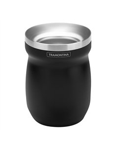 Recipiente para mate de acero inoxidable negro 240 ml