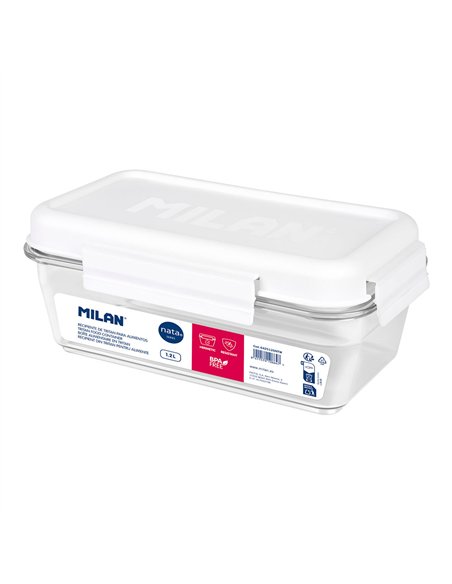 Fiambrera de tritán hermética rectangular nata® 624 blanco 1,2 l