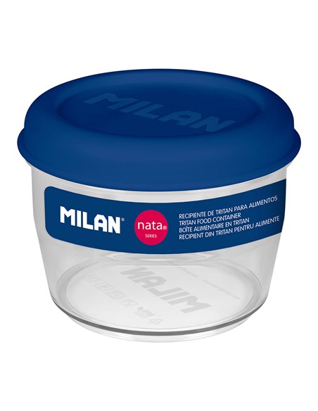 Fiambrera de tritán hermética redonda nata® 624 azul 500 ml