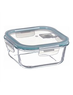Fiambrera borosilicato cuadrada hermética 1200 ml