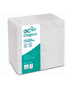 Servilletas de papel blancas 30 x 30 cm, 100 uds