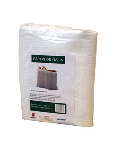 Saco de rafia blanco 60 x 100 cm, 10 uds 2