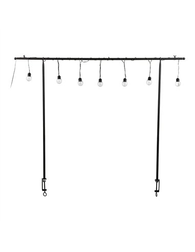 Guirnalda solar con soporte para mesa con 10 bombillas de led blanco cálido