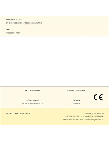 Kit 5 difusores 71fg000005 garland