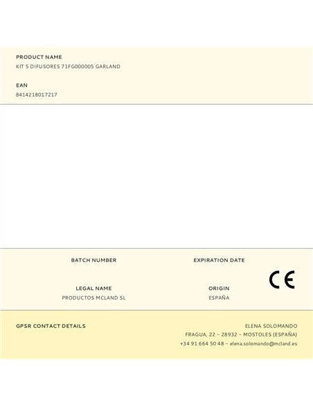 Kit 5 difusores 71fg000005 garland