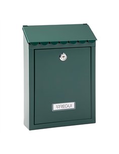 Buzón individual exterior, pequeño, civic, acero, verde, 21,6 x 8 x 30 cm