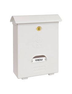 Buzón individual exterior, mediano, classic, poliestireno, blanco, 27 x 11 x 34,6 cm