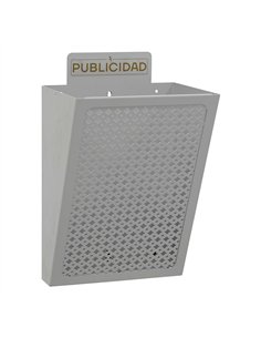 Cesta de publicidad e2302, acero, plata, 22 x 19 x 35,5 cm