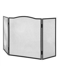 Pantalla chimenea plegable, color negro, 101 x 61 cm 2