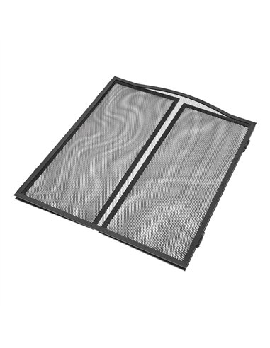 Pantalla chimenea plegable, color negro, 101 x 61 cm