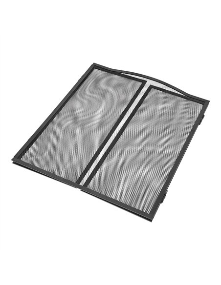 Pantalla chimenea plegable, color negro, 101 x 61 cm