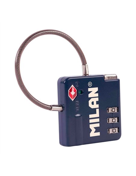 Candado tsa azul con cierre de combinación 3 dígitos