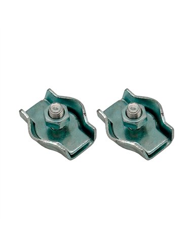 Sujetacable plano simple sjt03, 2 mm, galvanizado, blister 2 uds