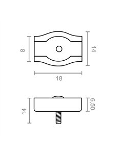 Sujetacable plano simple sjt03, 2 mm, galvanizado, blister 2 uds 2