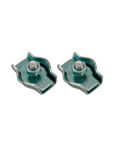Sujetacable plano simple sjt03, 4 mm, galvanizado, blister 2 uds