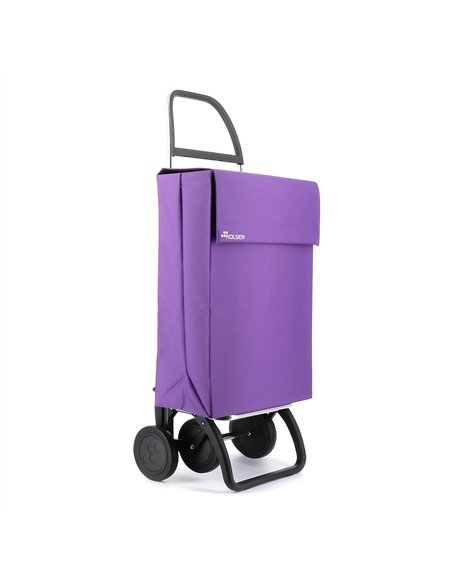 Carro de la compra jean ln 4 ruedas malva