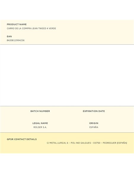 Carro de la compra jean tweed 4 verde