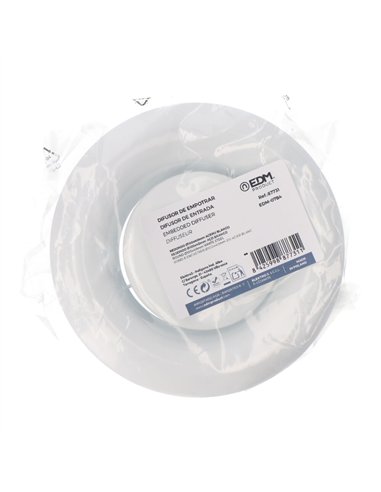 Difusor de empotrar redondo ø95x47mm abs blanco
