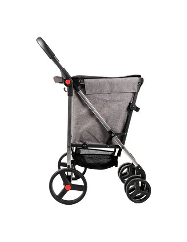 Carro de la compra basket mf 4b gris