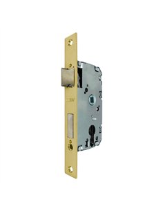 Cerradura embutir c/c cre04 40/47 mm latonado