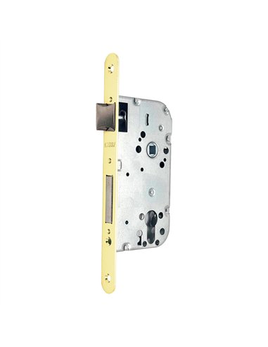 Cerradura embutir c/r cre05 50/70 mm latonado