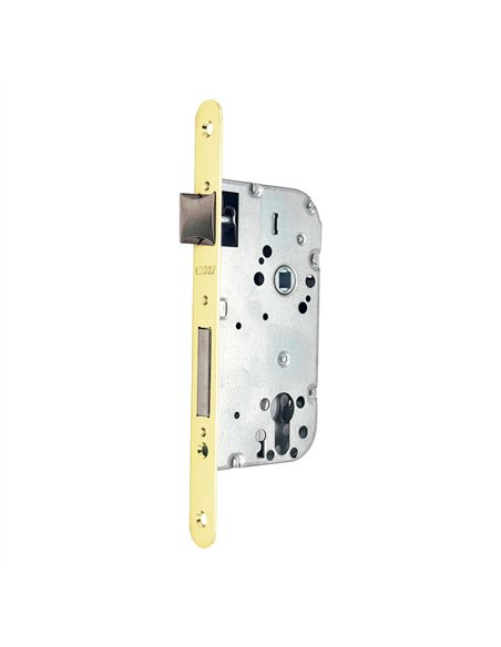Cerradura embutir c/r cre05 50/70 mm latonado