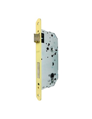 Cerradura embutir c/r cre06 50/85 mm latonado