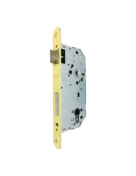 Cerradura embutir c/r cre06 50/85 mm latonado