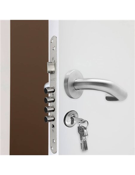 Cerradura embutir c/r cre07 50/85 mm níquel satinado