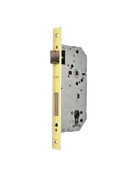 Cerradura embutir c/c cre12 50/85 mm latonado