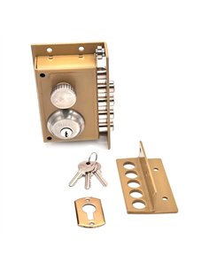 Cerradura sobreponer crs01 izquierda pintado oro 2