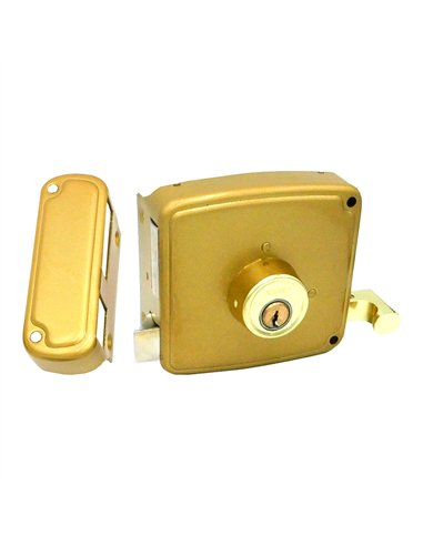 Cerradura sobreponer crs02 derecha 40 x 80 mm pintado oro