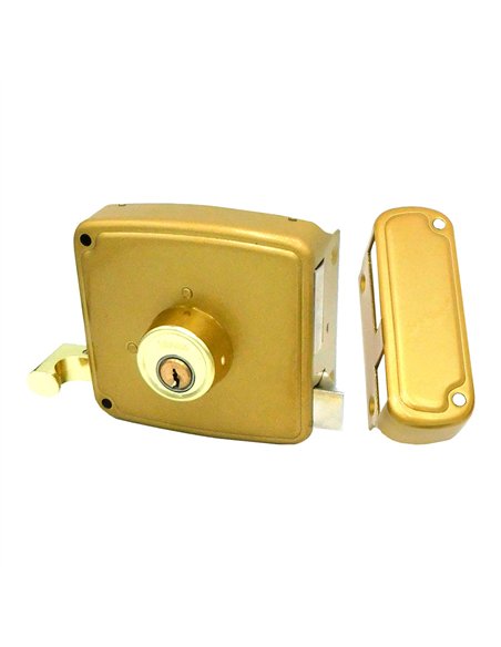 Cerradura sobreponer crs02 izda 40 x 80 mm pintado oro