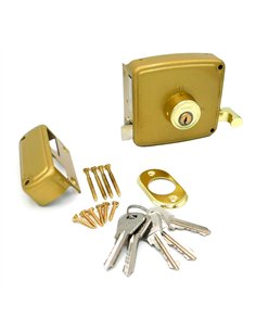 Cerradura sobreponer crs02 dcha 50 x 100 mm pintado oro 2