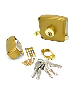Cerradura sobreponer crs02 izda 60 x 120 mm pintado oro 2