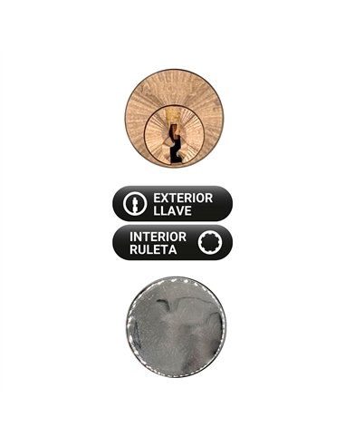 Cerrojo sobreponer ruleta crr15 pintado gris