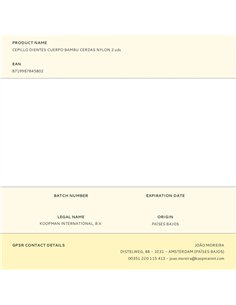 Cepillo dientes cuerpo bambu cerdas nylon 2 uds 2