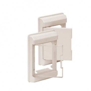 Moldura e porta MARFIM para quadro elétrico 4 elementos Solera 5253