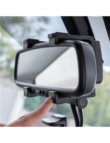 Soporte de smartphone para espejo retrovisor