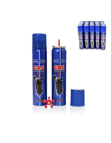 Cartucho de recarga de gas para encendedores 90ml silver match