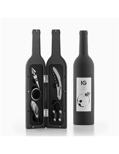 Estuche de vino con forma de botella
