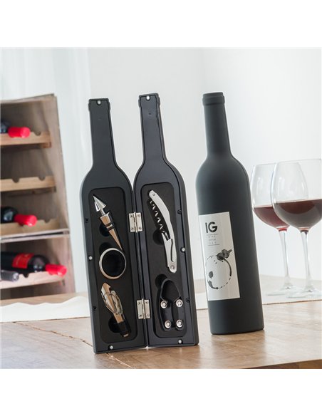 Estuche de vino con forma de botella