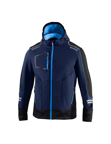 Chaqueta soft-shell tech técnica, azul marino/azul, york,, t1 - s